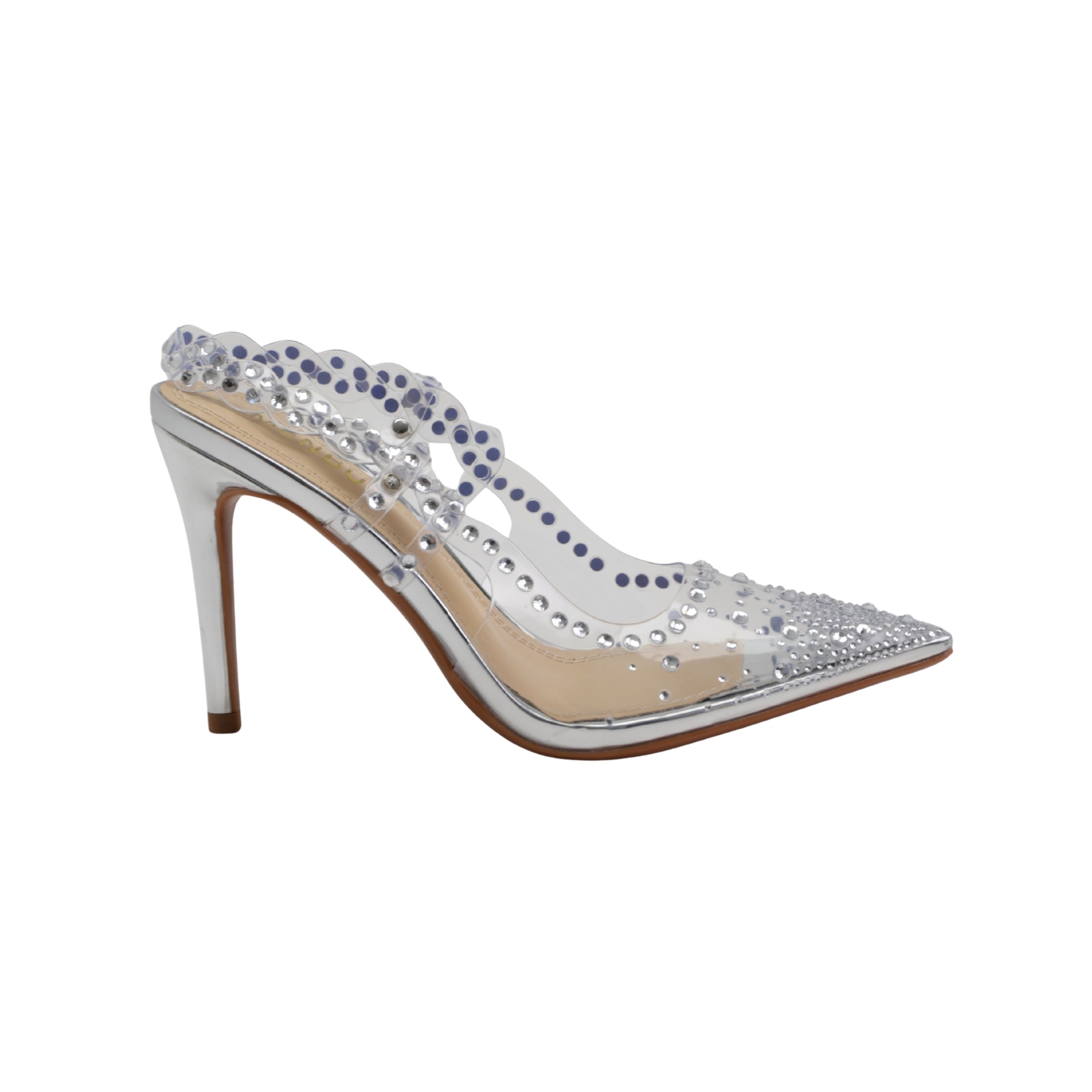 Menbur Heel Mh137  Clear Stud Silver