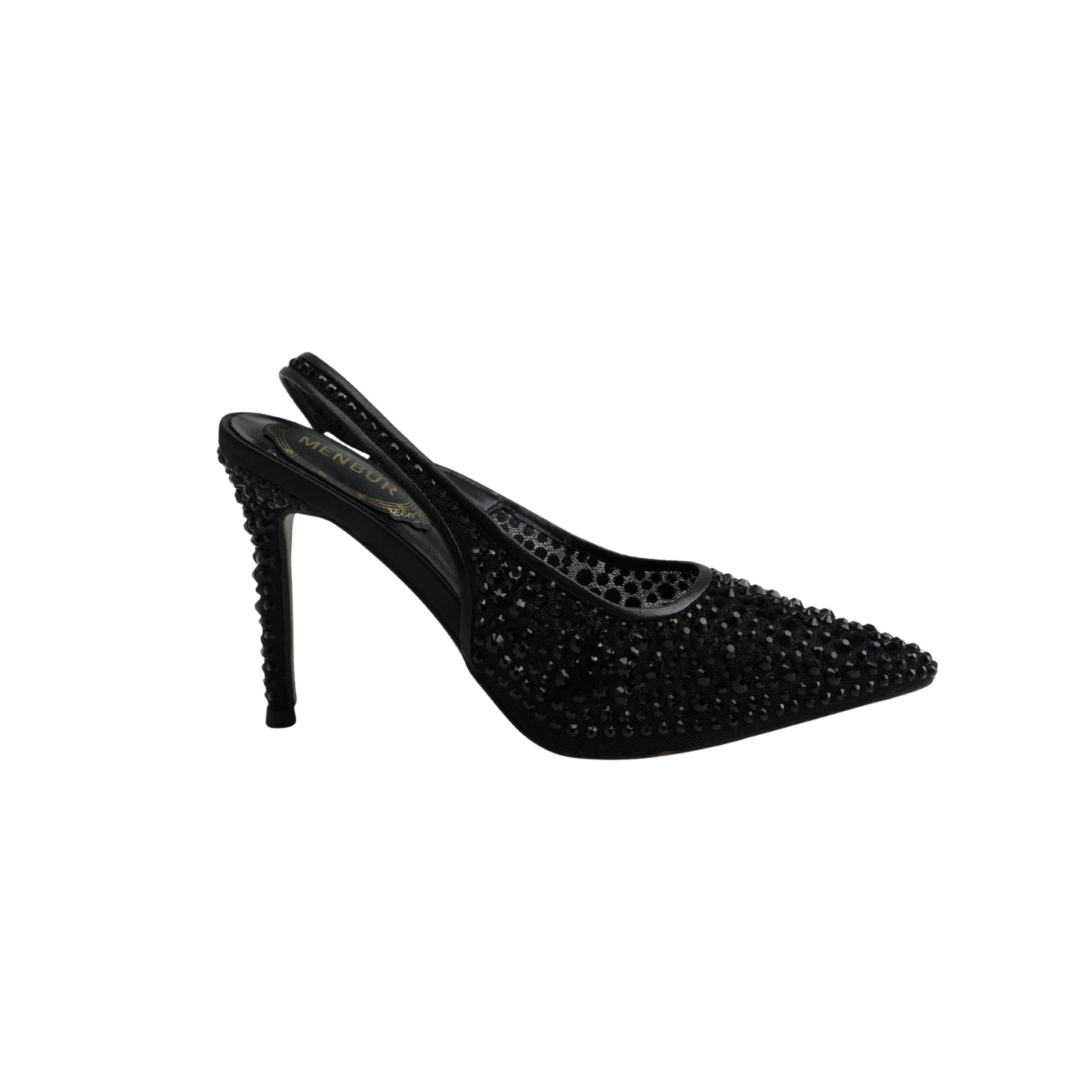 Menbur Heel Mh135 Black Studs Allover