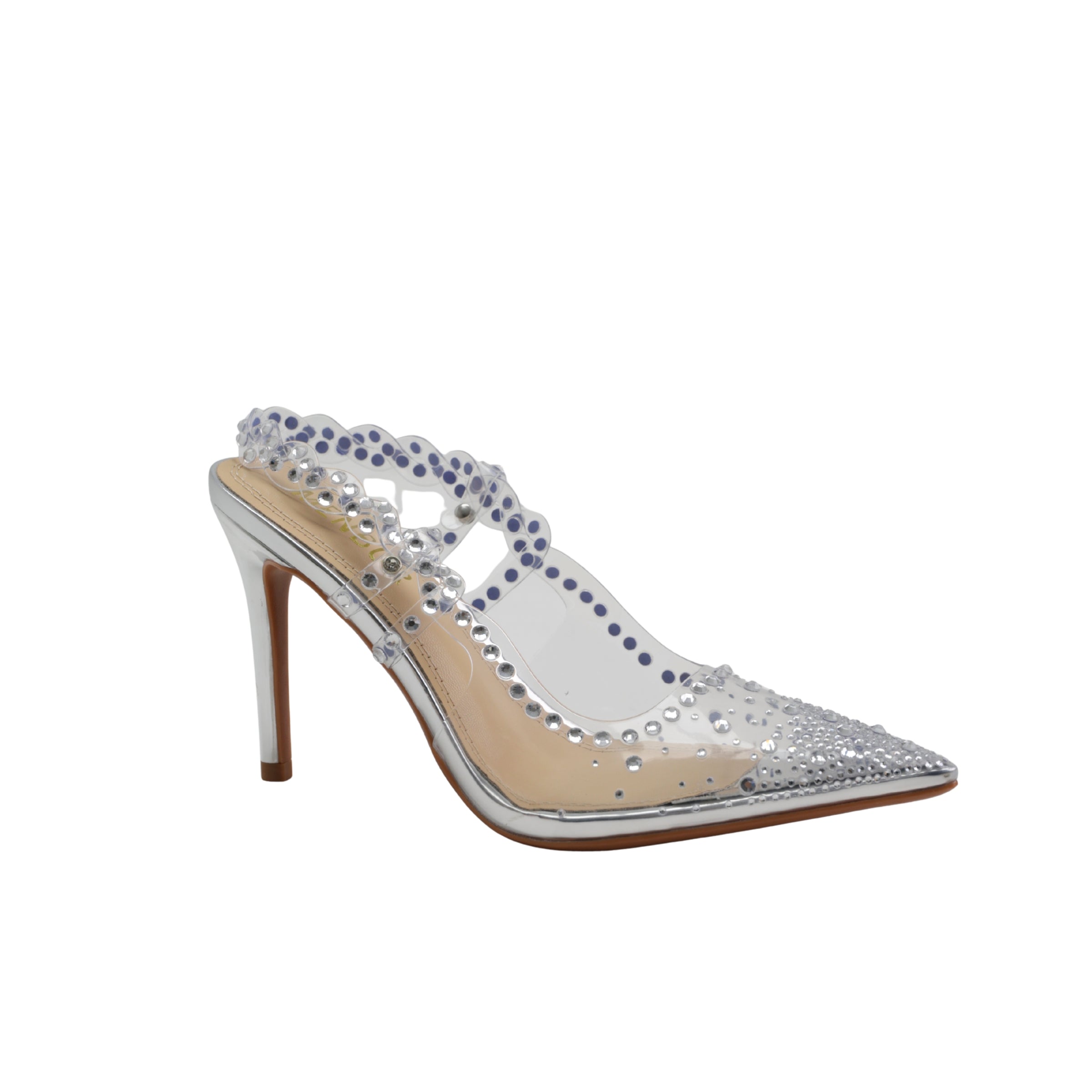 Menbur Heel Mh137  Clear Stud Silver