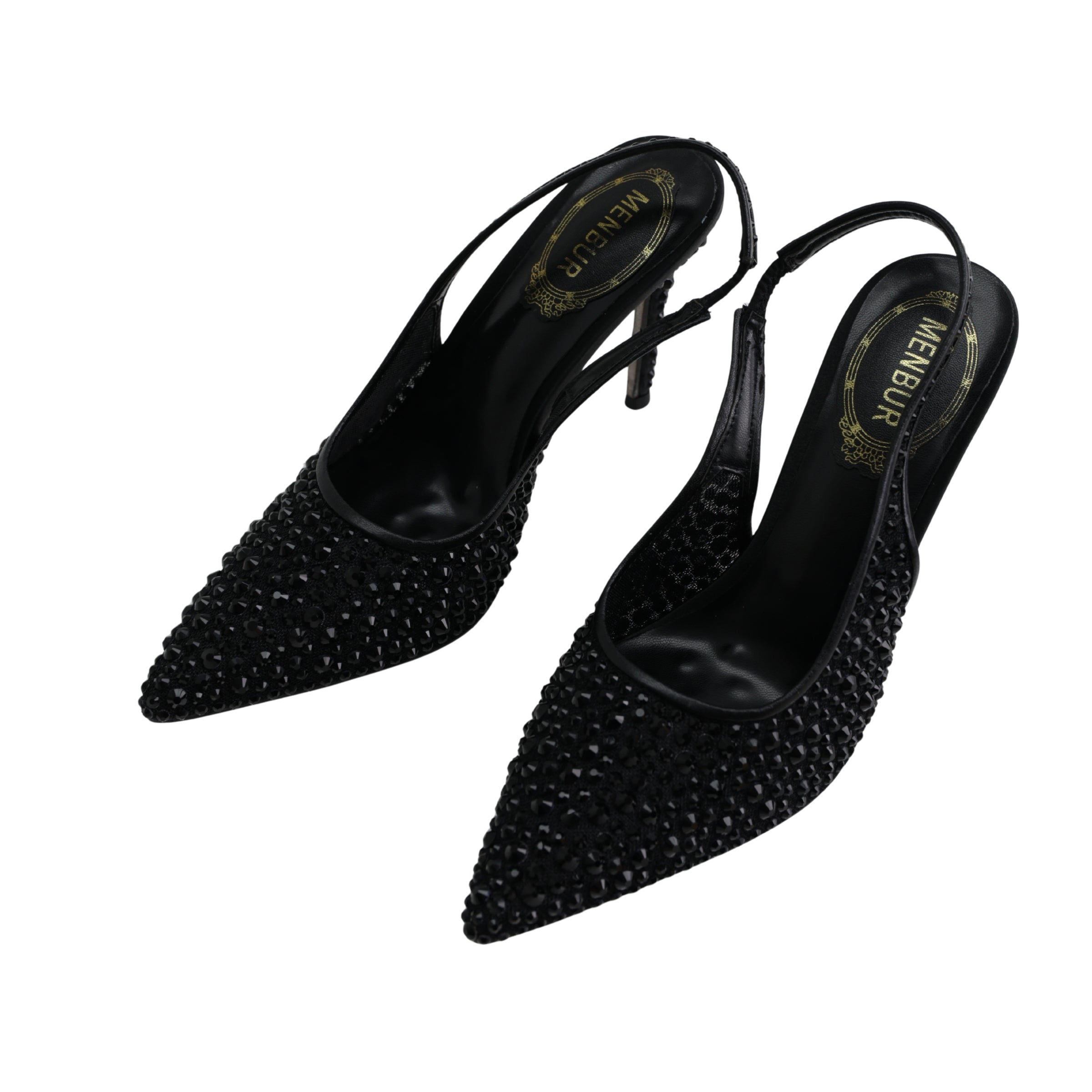 Menbur Heel Mh135 Black Studs Allover