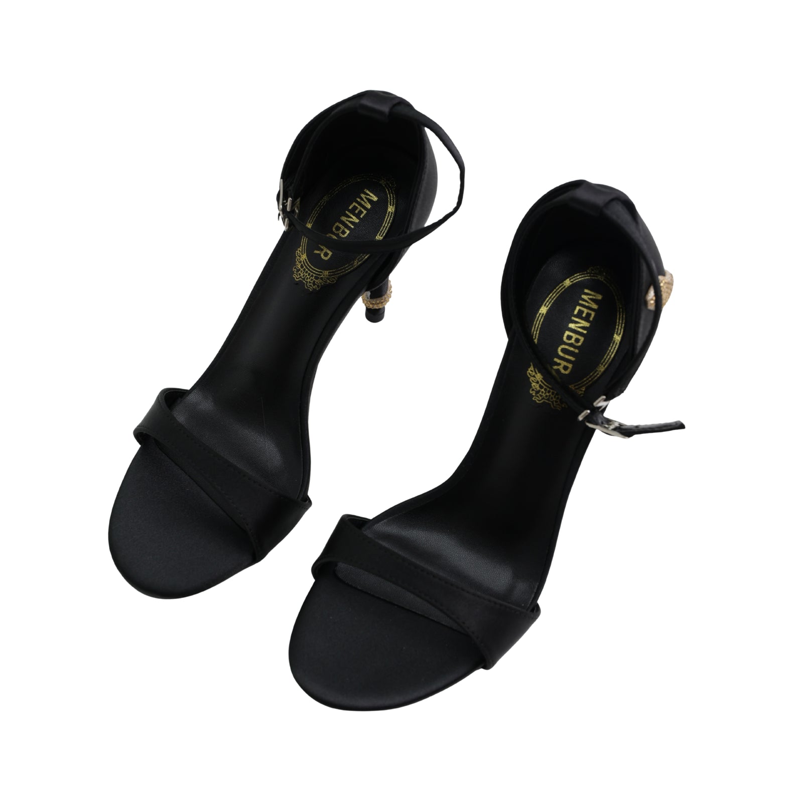 Menbur Heel Mh 126 With Gold Snake Black/Gold