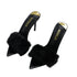 Menbur Heel Mh139  Open Toe Fur Black