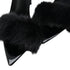 Menbur Heel Mh139  Open Toe Fur Black