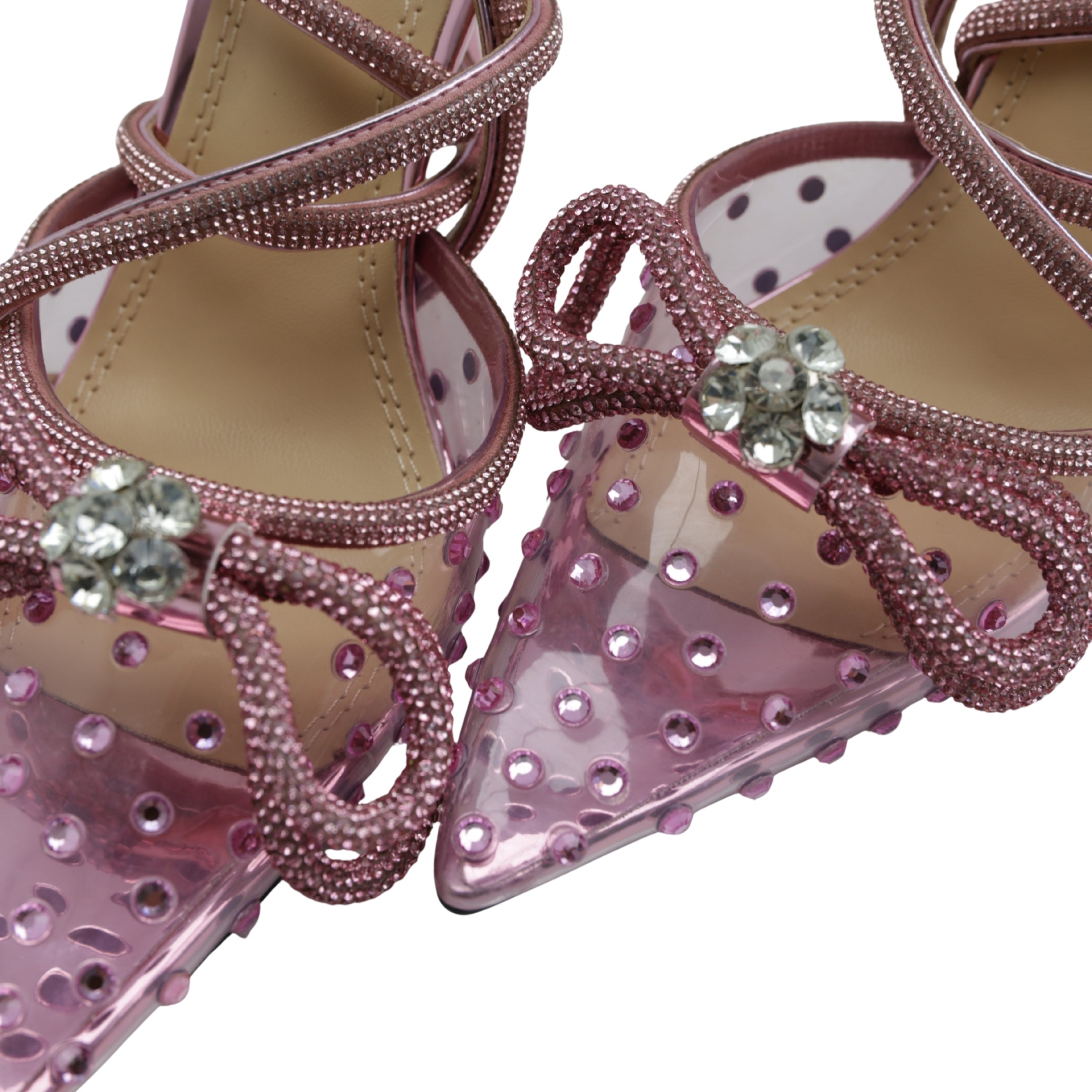 Menbur Heel Mh131 Shiny Strap Stud Pink