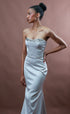 Menbur Dress Gemstone Caped Cocktail Grey