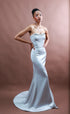 Menbur Dress Gemstone Caped Cocktail Grey