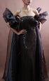 Menbur Dress Strapless Ruffle Sle Brown