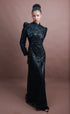 Menbur Dress Ls Net Sequence Black