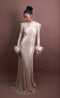 Menbur Dress Ls Shimmer Gold