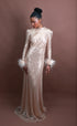 Menbur Dress Ls Shimmer Gold