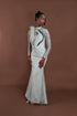 Menbur Dress Long Sleeve Net Stone
