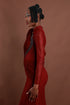Menbur Dress Long Sleeve Net Red