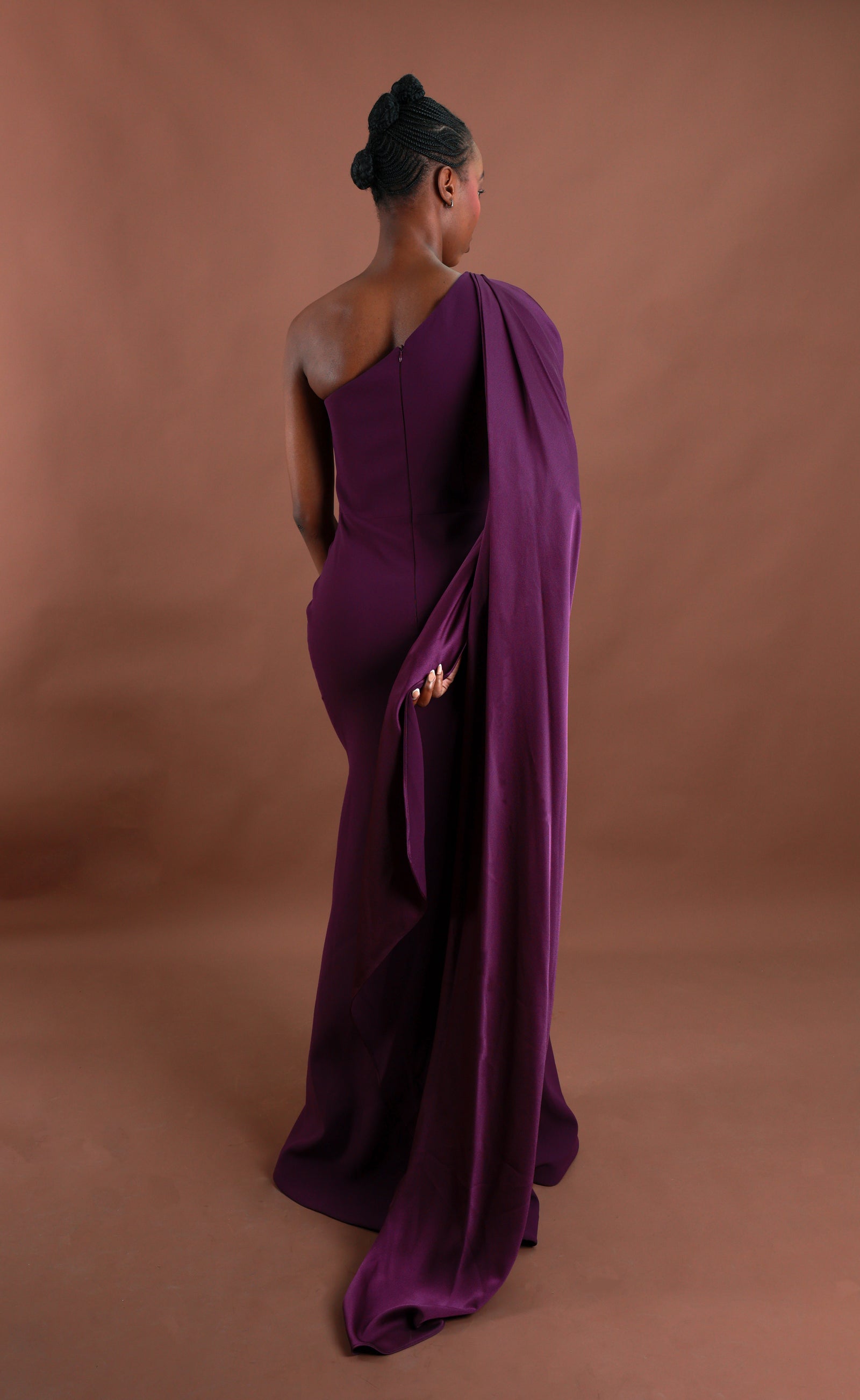 Menbur Dress Strapless Pltd Bodic Purple