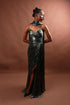 Menbur Dress Strapless Cocktail Metallic