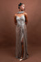 Menbur Dress Strapless Cocktail Rose Gold