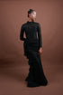 Menbur Dress Gemstone Collar Ruff Black