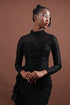 Menbur Dress Gemstone Collar Ruff Black