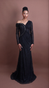 Menbur Dress Long Sleeve Net Black